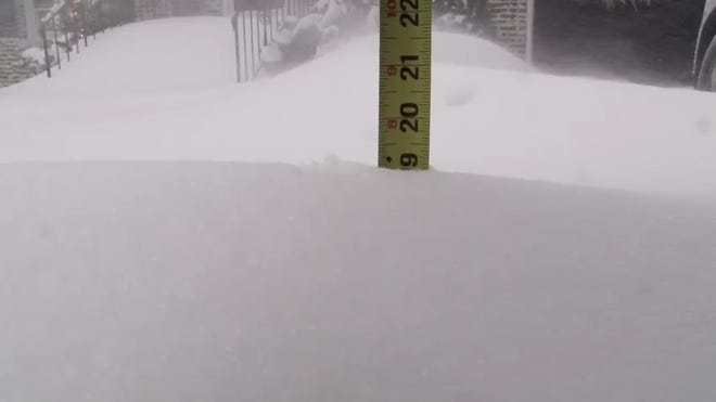 A Blizzard Dumps 21 Inches Of Snow On Bayville Nj With The Majority Of